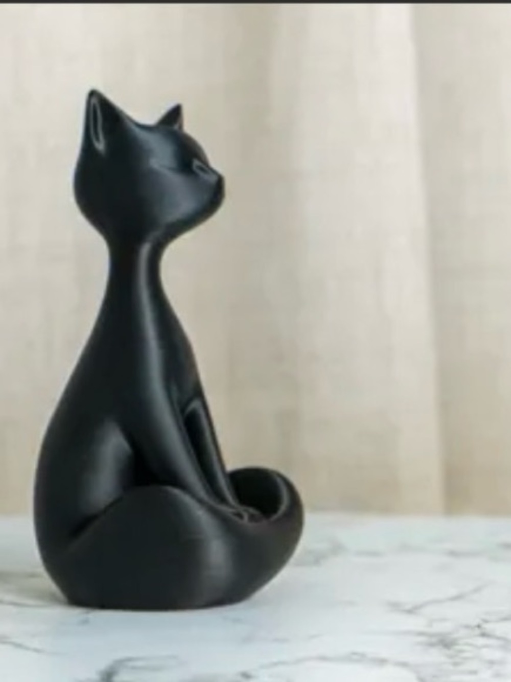 Black Ceramic Cat statue not a toy for pets
